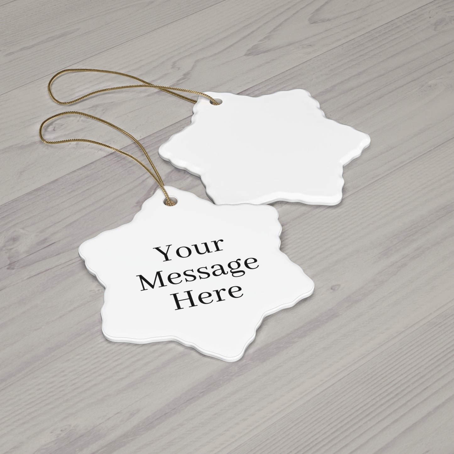 Personalized Ceramic Ornament for that Special Touch Available 4 Shapes