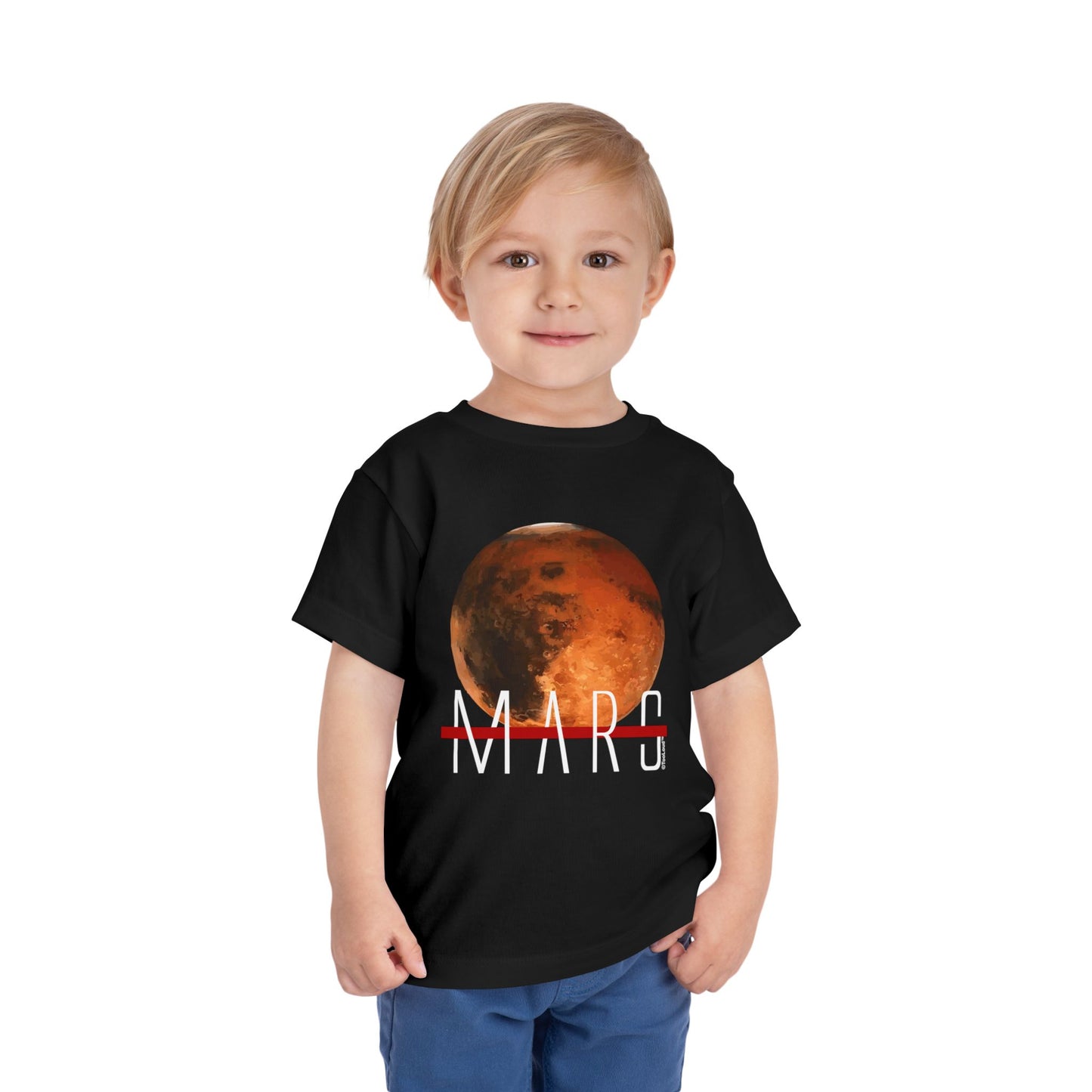 Planet Mars Text Toddler T-Shirt Dark by TOOLOUD