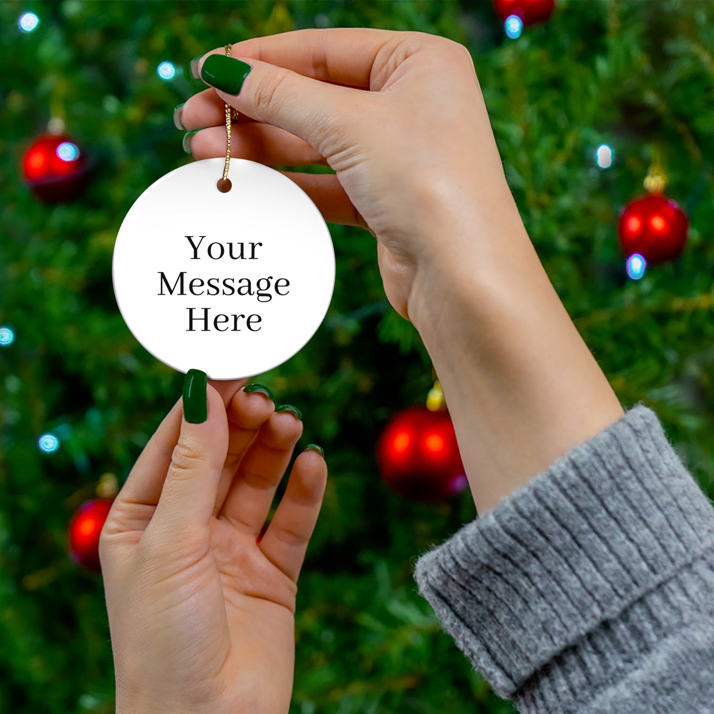 Personalized Ceramic Ornament for that Special Touch Available 4 Shapes