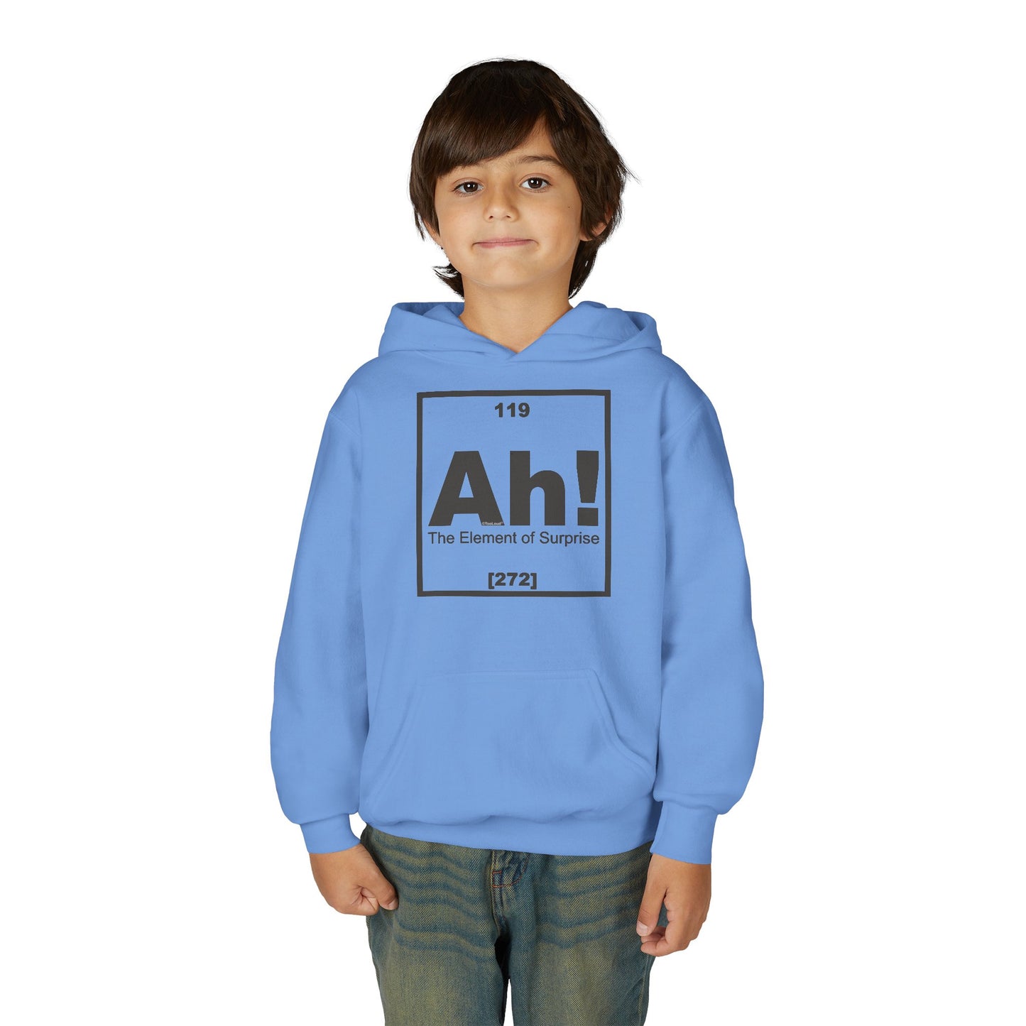 Ah the Element of Surprise Funny Science Youth Children’s Hoodie by TOOLOUD