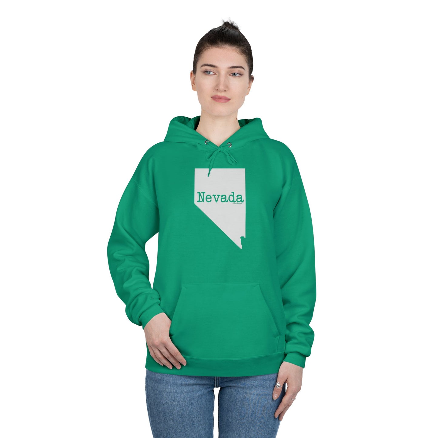 Nevada – United States Shape Dark Pullover Hoodie Sweatshirt by TOOLOUD