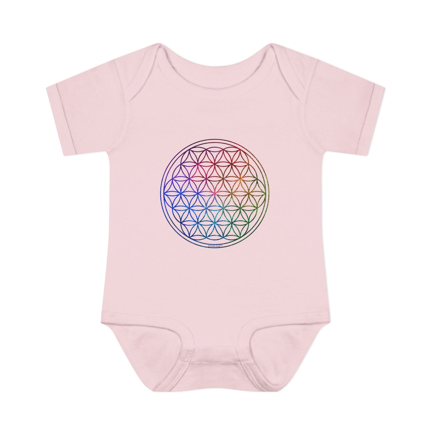 Flower of Life Circle Baby Romper Bodysuit by TOOLOUD