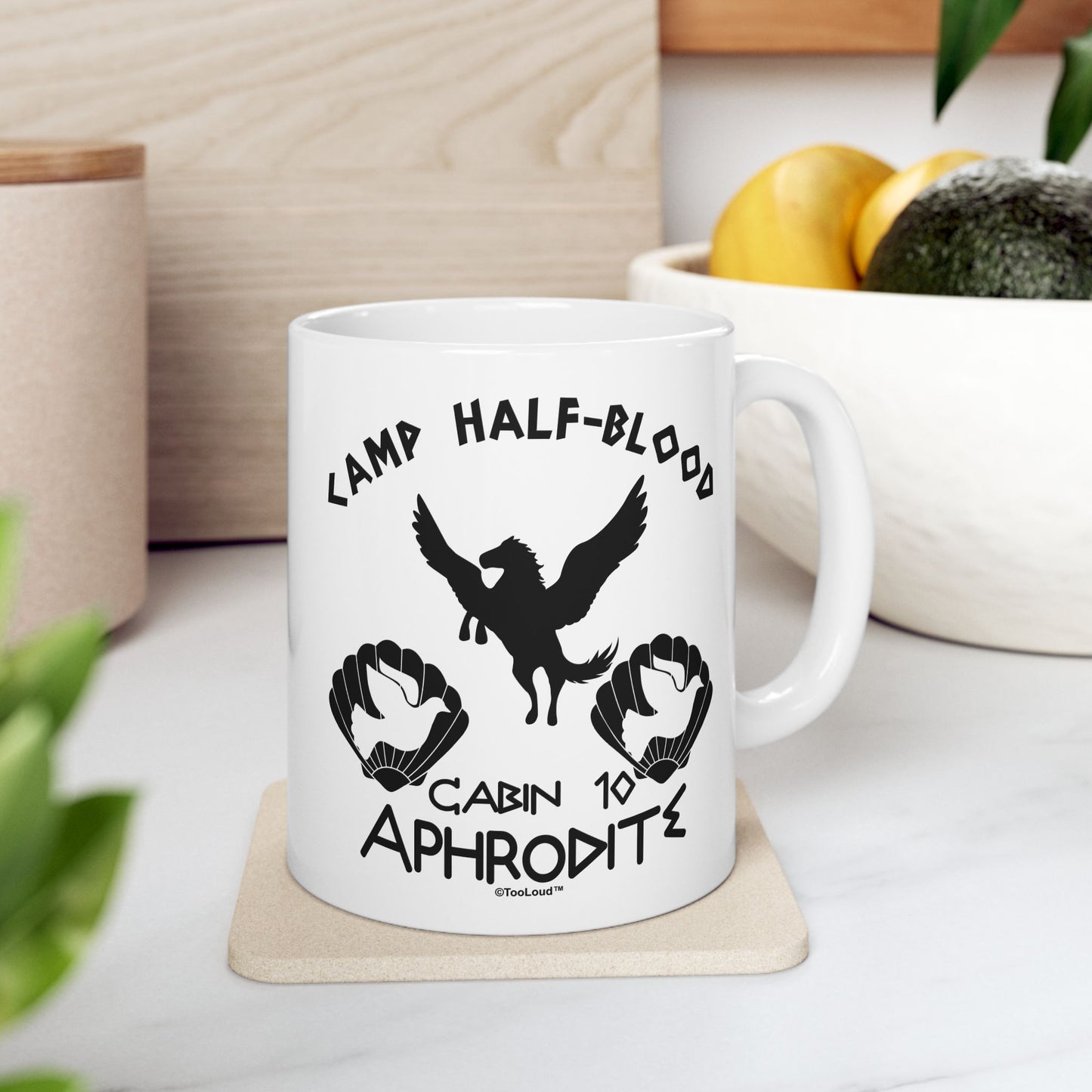 Cabin 10 Aphrodite Camp Half-Blood Printed Coffee Mug (11oz or 15oz) by TOOLOUD