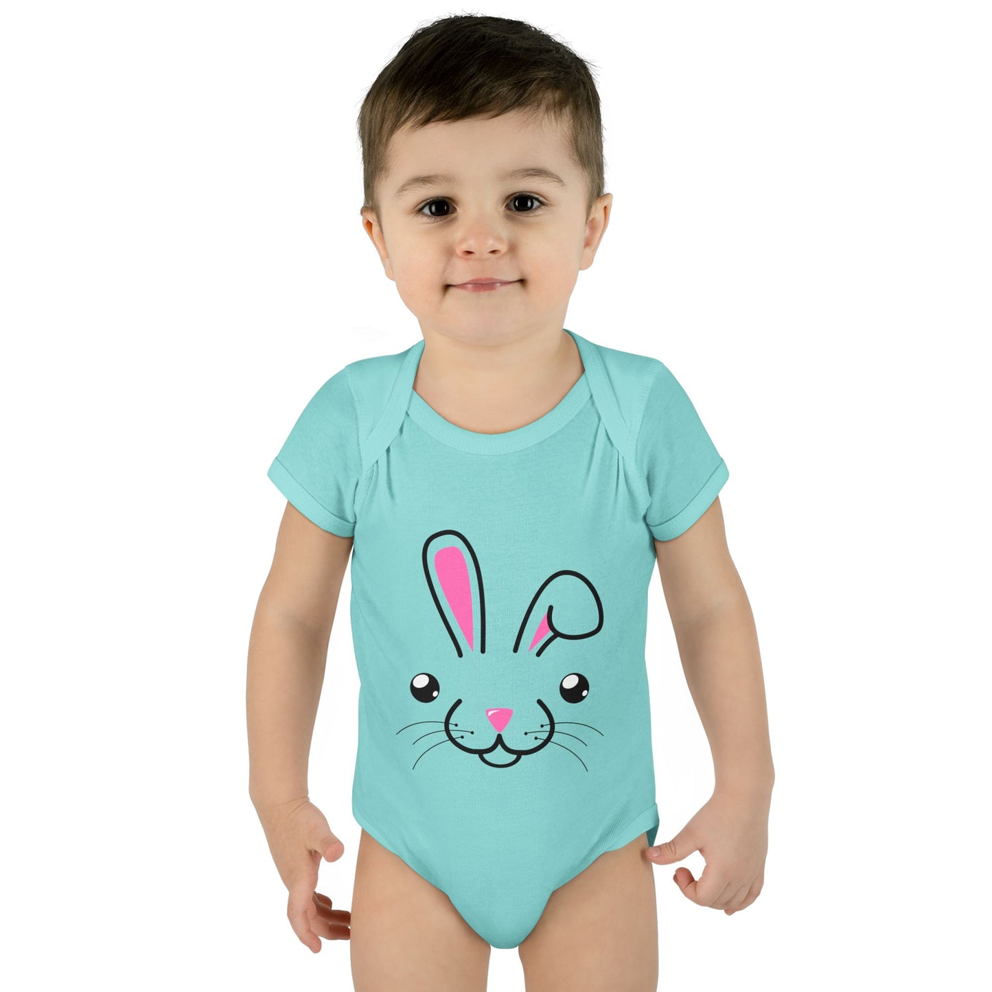 Cute Bunny Face Baby Romper Bodysuit by TOOLOUD