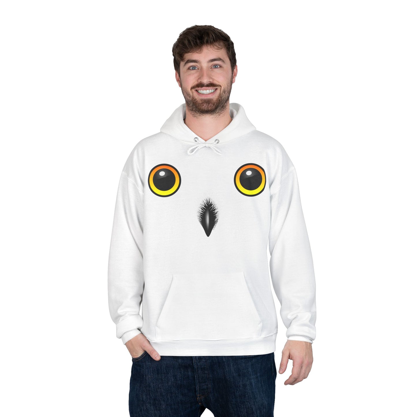 Cute Snowy Owl Face Hoodie Pullover Sweatshirt by TOOLOUD™