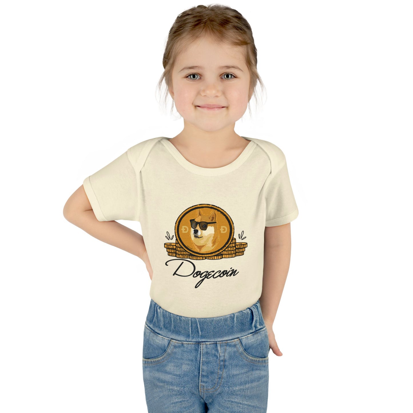 Doge Coins Baby Romper Bodysuit by TOOLOUD