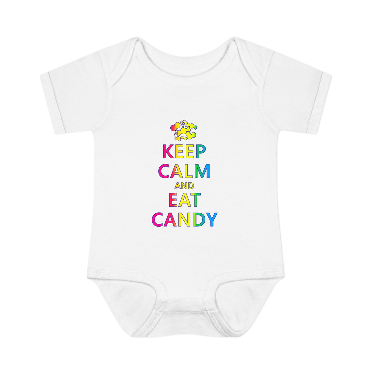 Keep Calm and Eat Candy Infant One Piece Bodysuit by TOOLOUD
