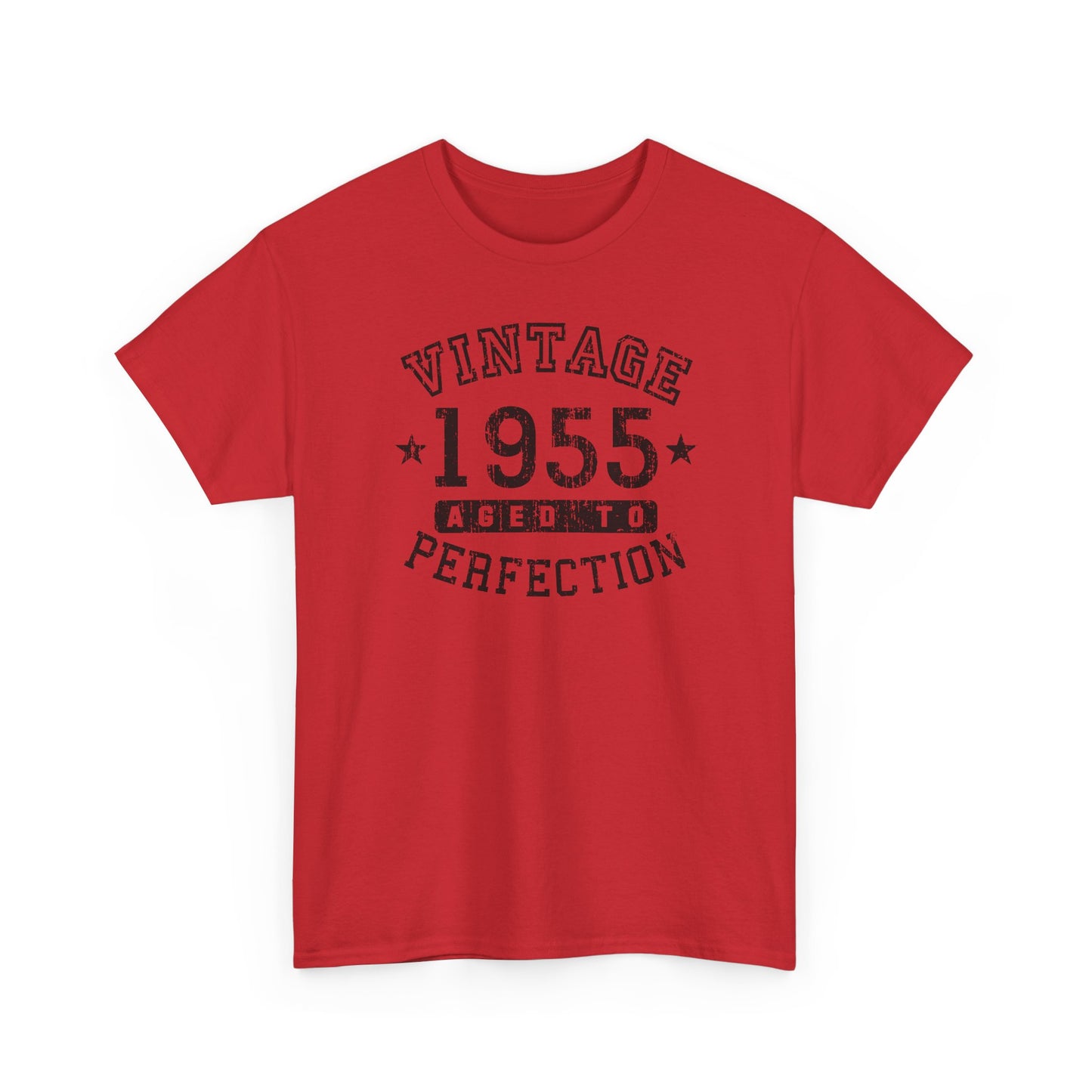 1955 - Adult Unisex Vintage Birth Year Aged to Perfection Birthday T-Shirt by TOOLOUD