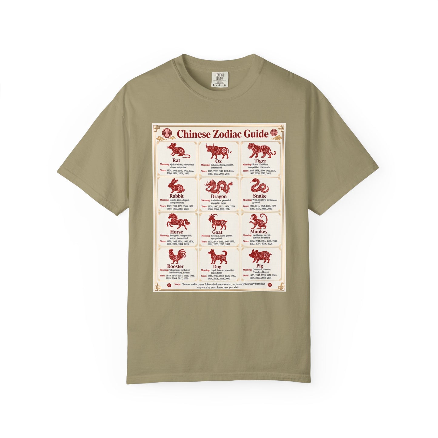 Chinese Zodiac Guide Design #1 Unisex T-Shirt by TOOLOUD