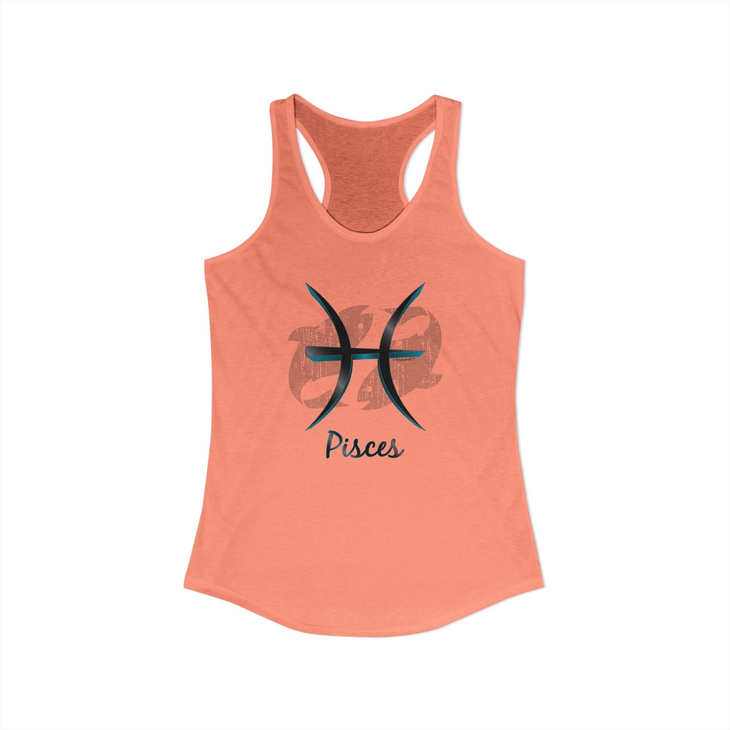 Pisces Symbol Women’s Petite Racerback Tank Top by TOOLOUD