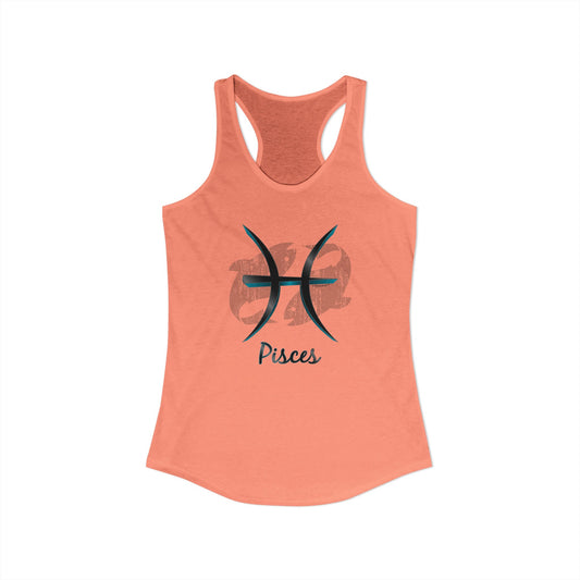 Pisces Symbol Women’s Petite Racerback Tank Top by TOOLOUD