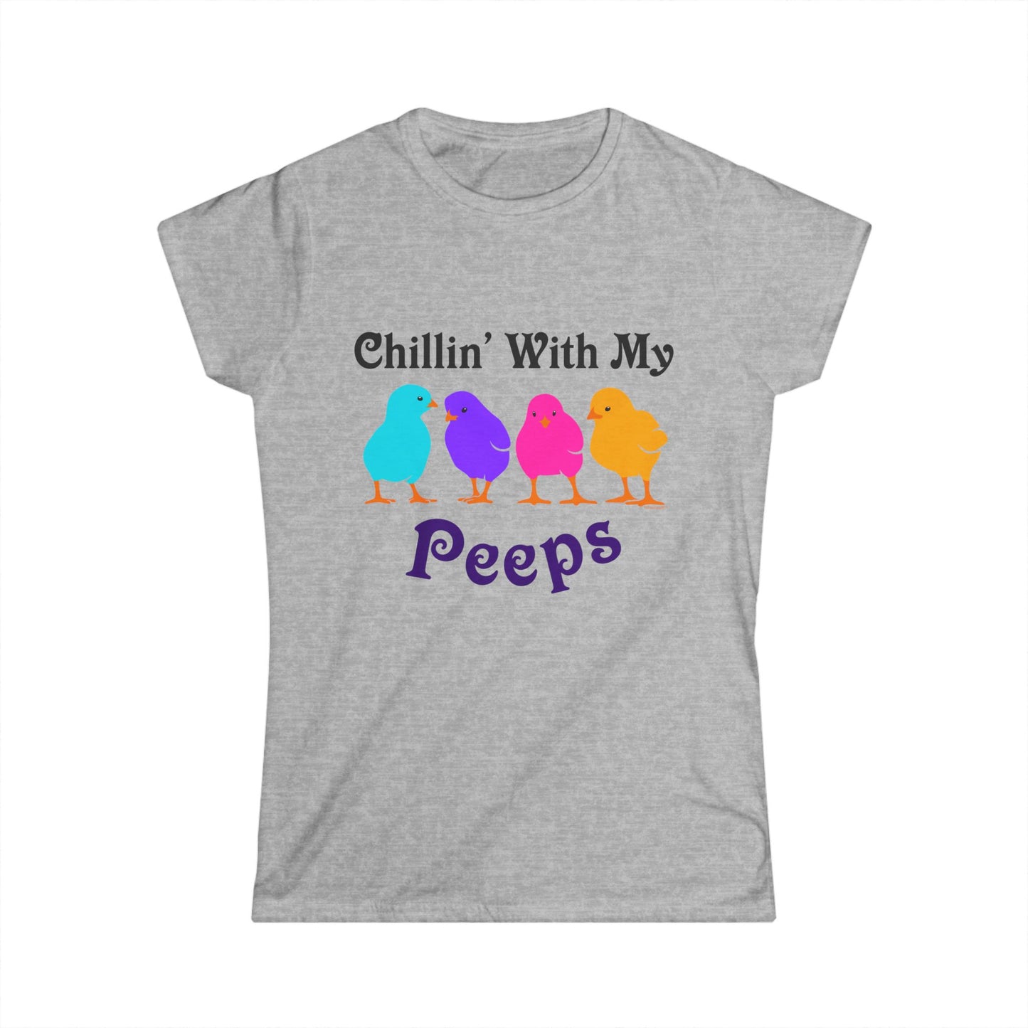 Chillin with My Peeps Easter Womens Juniors T-Shirt by TOOLOUD