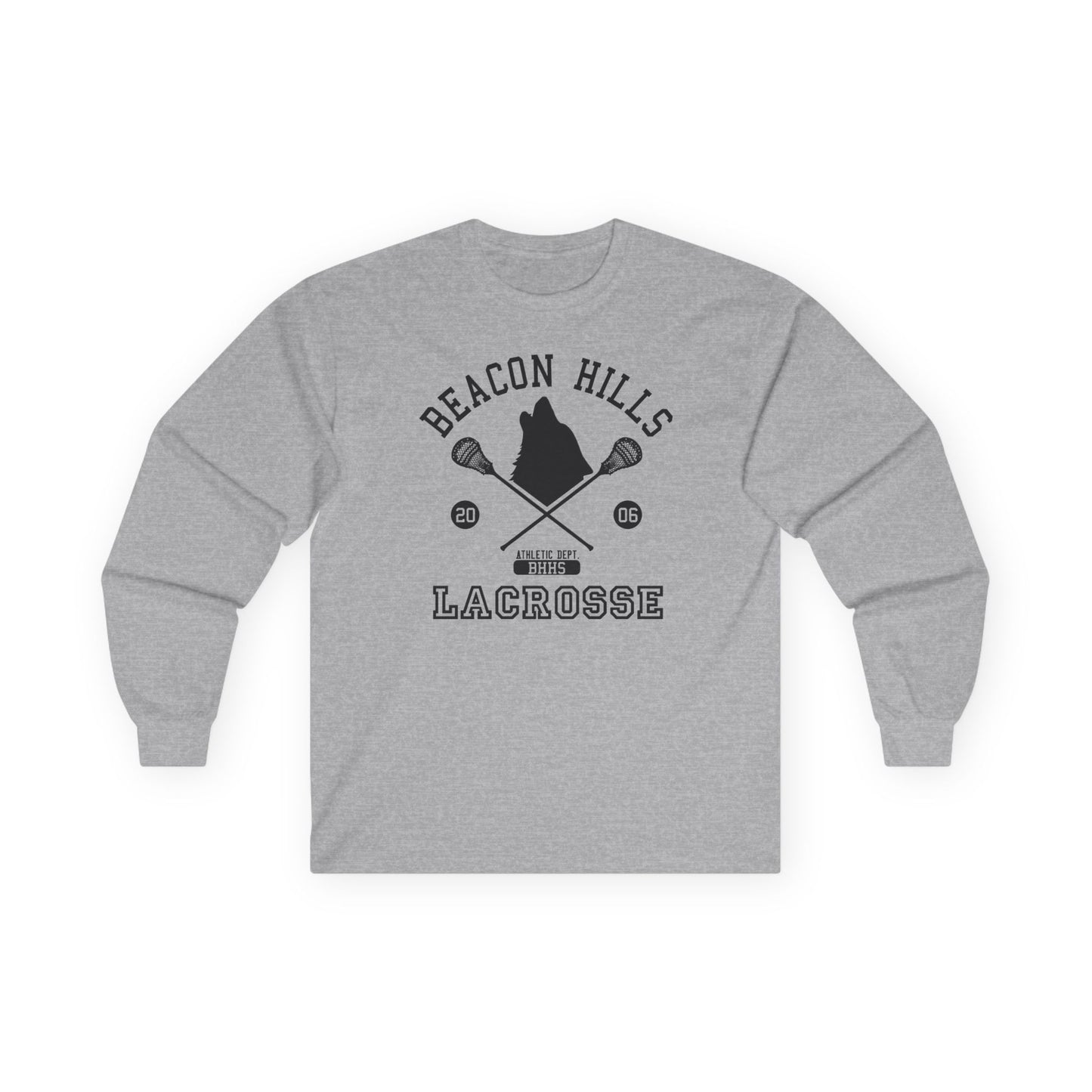 Beacon Hills Lacrosse Wolf Adult Long Sleeve Shirt by TOOLOUD