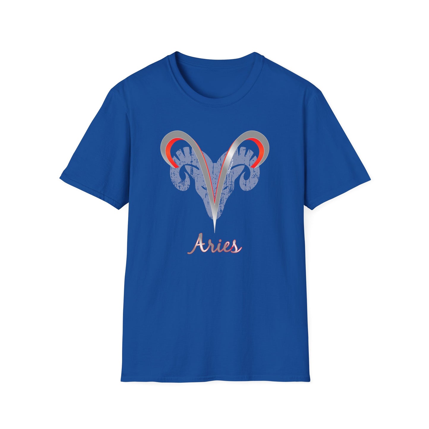 Aries Zodiac Symbol Adult Dark T-Shirt by TOOLOUD