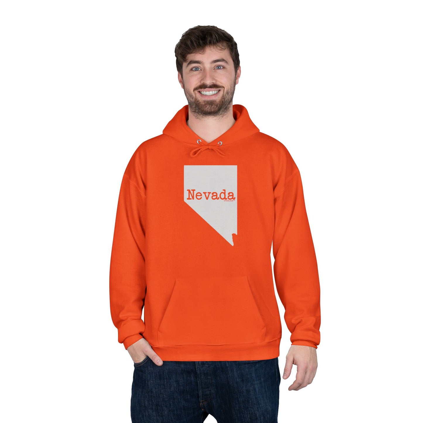 Nevada – United States Shape Dark Pullover Hoodie Sweatshirt by TOOLOUD