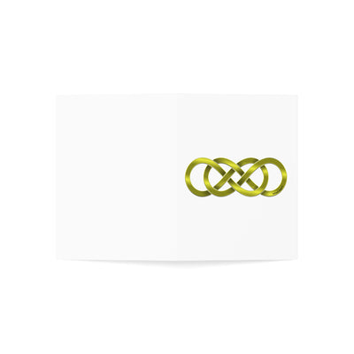 TOOLOUD Double Infinity Gold Symbol Fold Blank Greeting Cards Packs of (10, 30, and 50pcs)