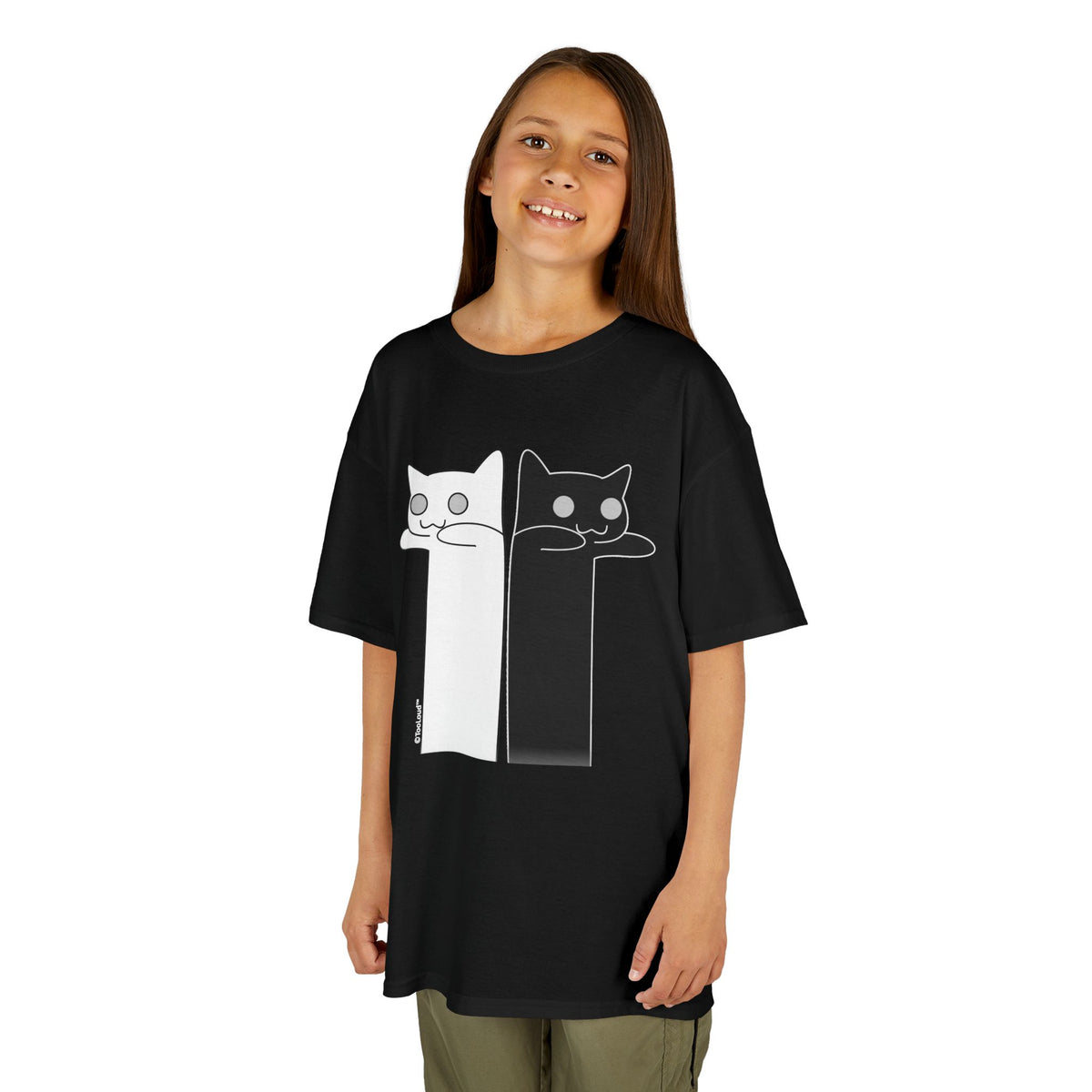 Longcat and Tacgnol – Internet Humor Children's Dark T-Shirt by TOOLOUD