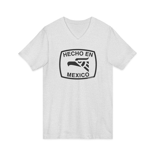Hecho en México Eagle Symbol with Text Adult V-Neck T-Shirt by TOOLOUD