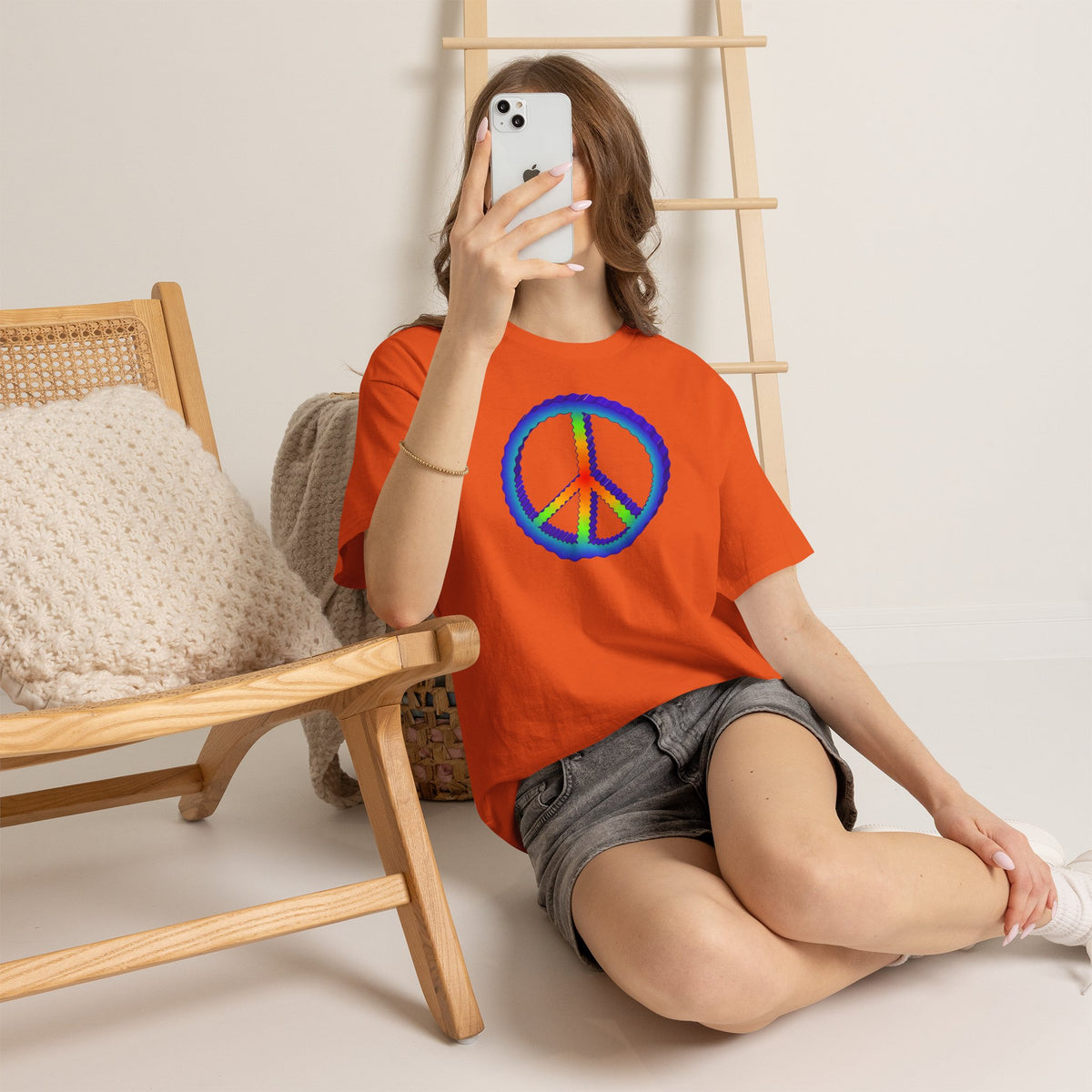 Rainbow Peace Adult Dark T-Shirt by TOOLOUD