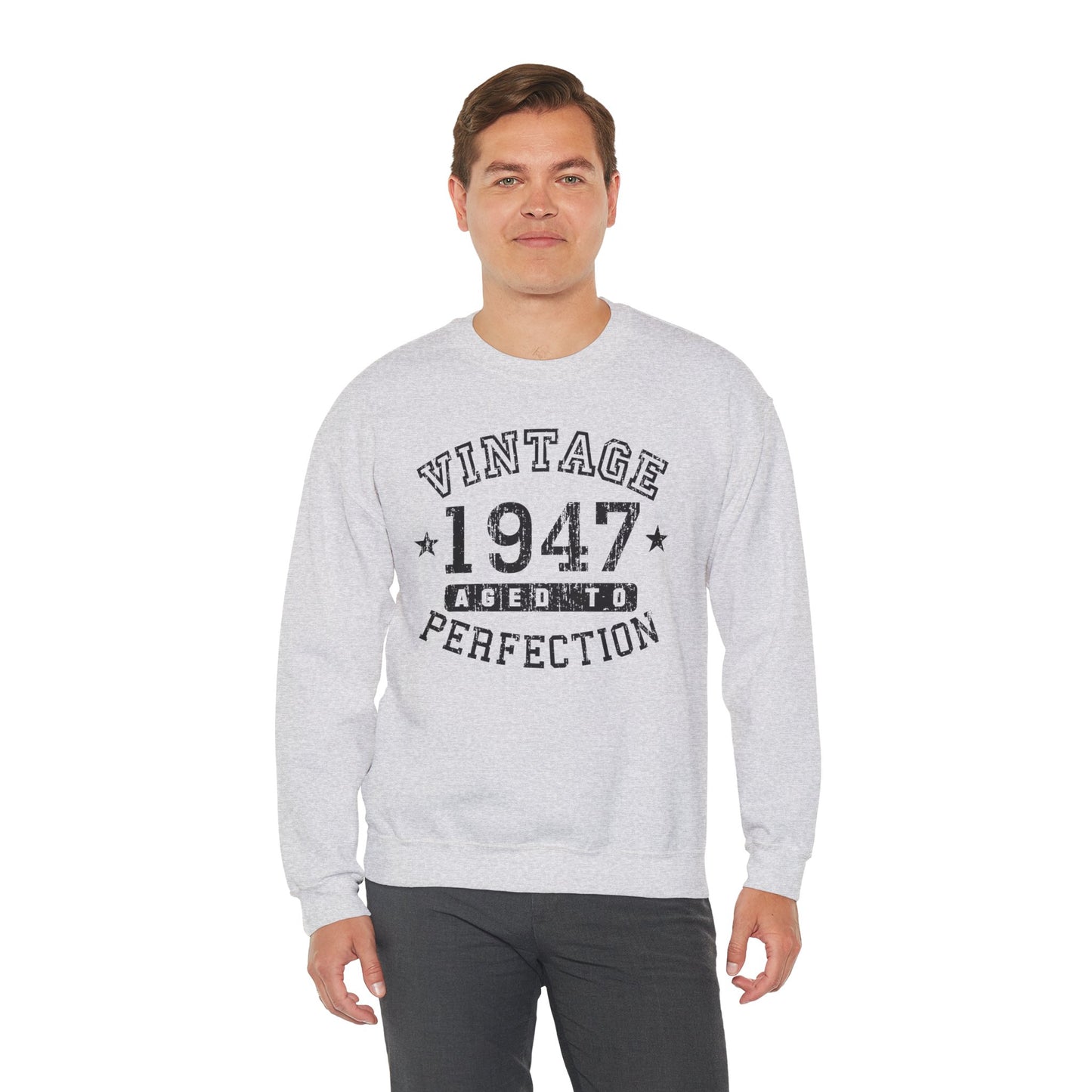 1947 - Vintage Birth Year Sweatshirt Adults Unisex by TOOLOUD