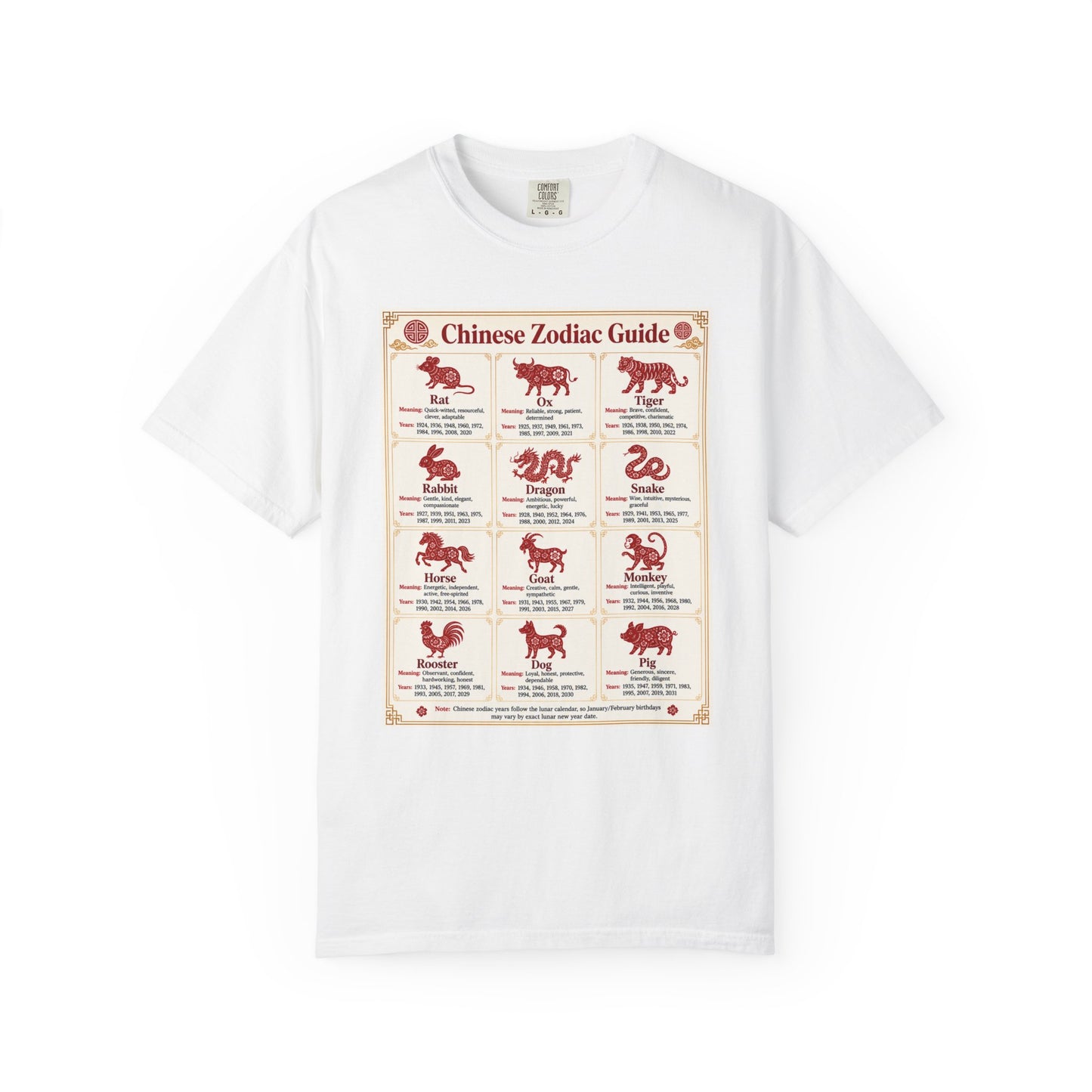Chinese Zodiac Guide Design #1 Unisex T-Shirt by TOOLOUD