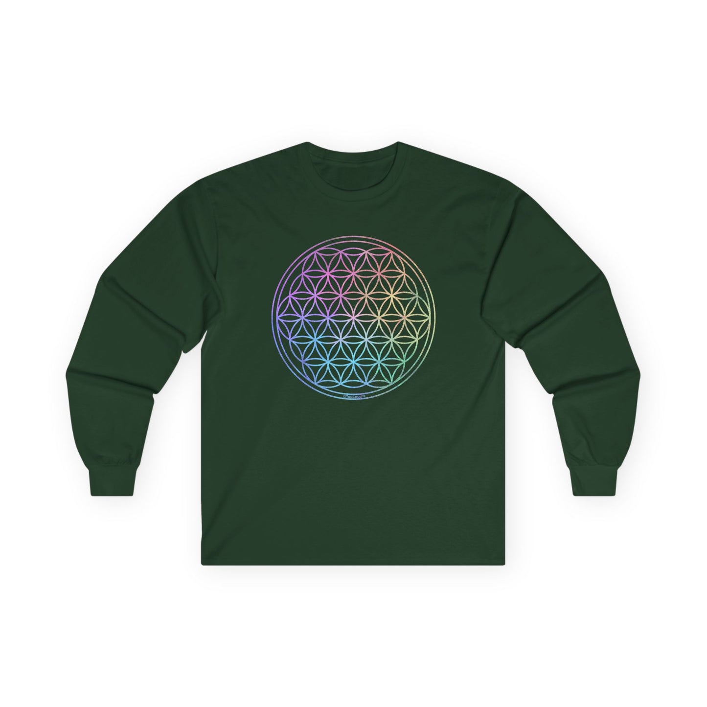 Flower of Life Circle Adult Long Sleeve T-Shirt by TOOLOUD