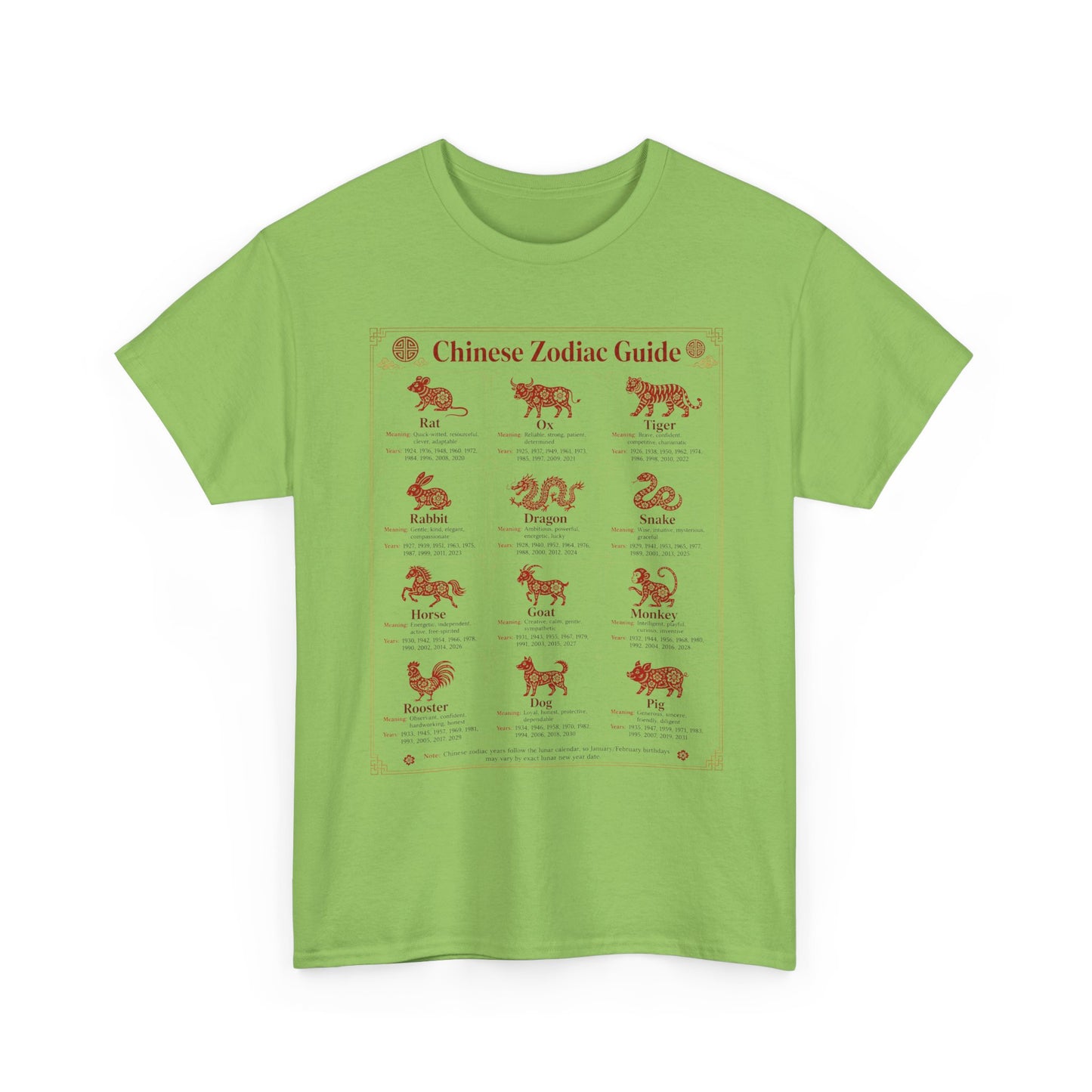 Chinese Zodiac Guide Design #2 T-Shirt by TOOLOUD