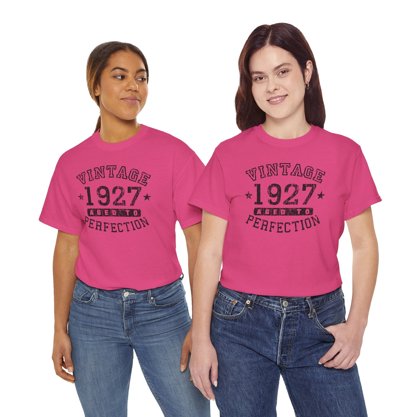 1927 – Adult Unisex Vintage Birth Year Aged to Perfection Birthday T-Shirt by TOOLOUD