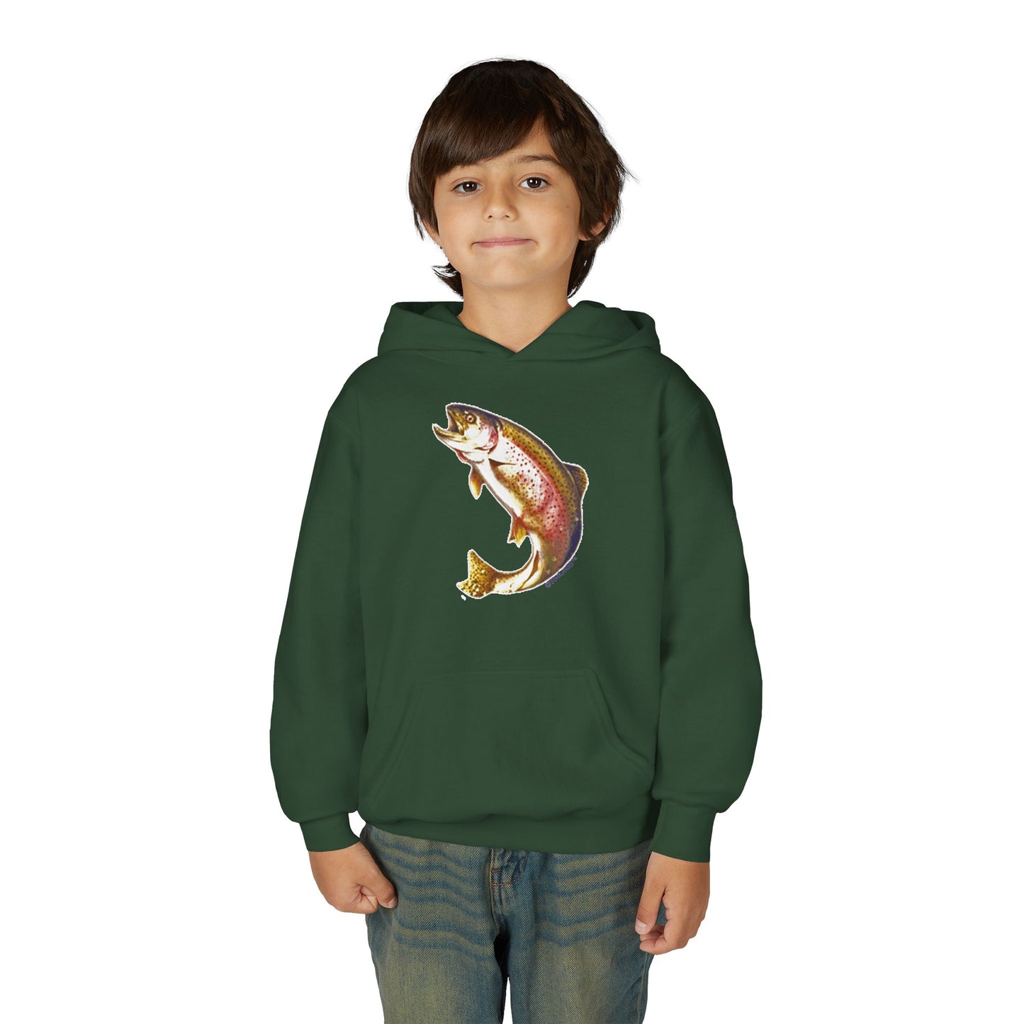 Rainbow Trout Youth Children’s Hoodie Sweatshirt by TOOLOUD