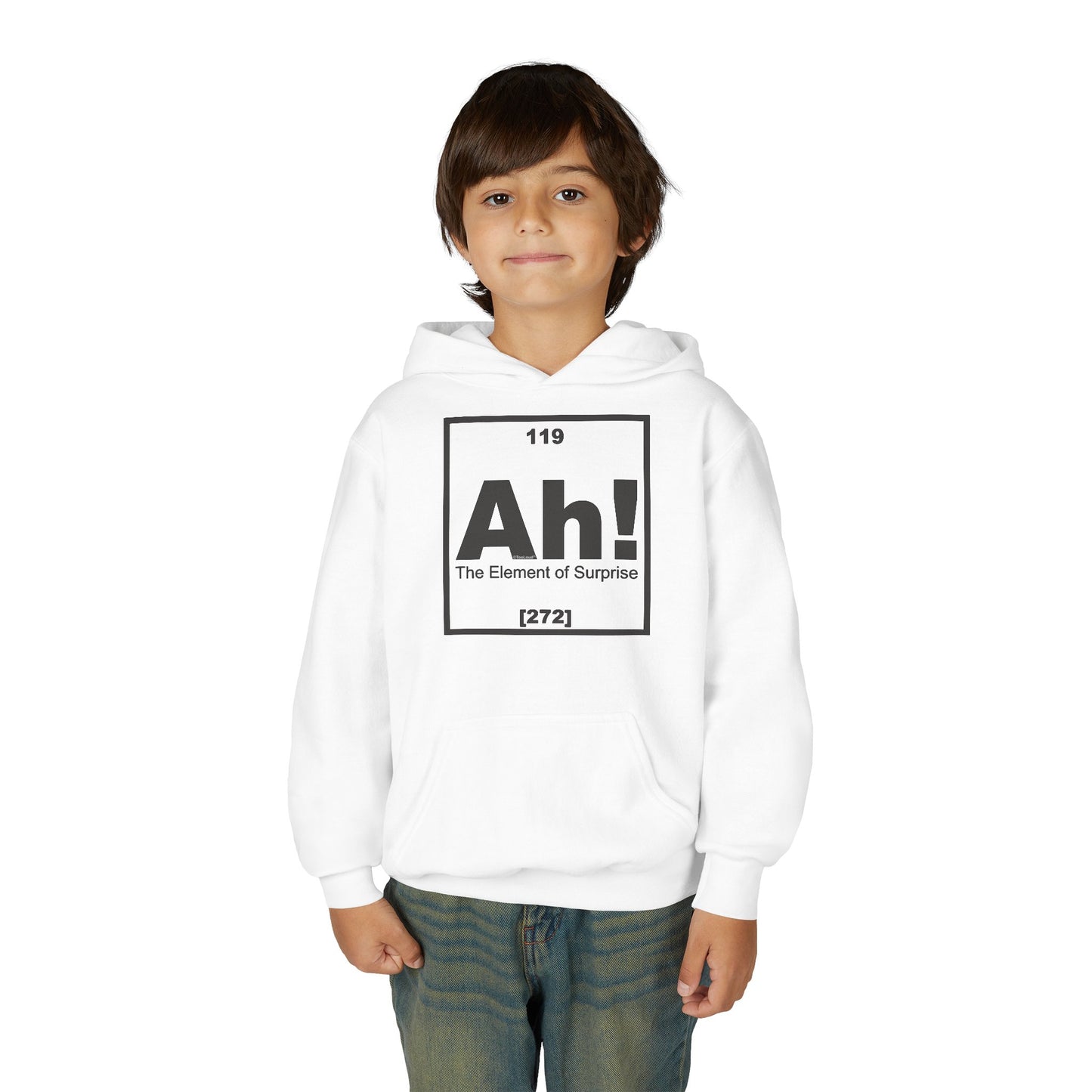 Ah the Element of Surprise Funny Science Youth Children’s Hoodie by TOOLOUD
