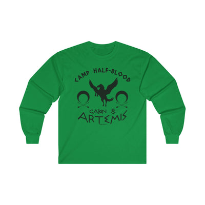 TooLoud Camp Half-Blood Cabin 8 Artemis Adult Long Sleeve Shirt Tee