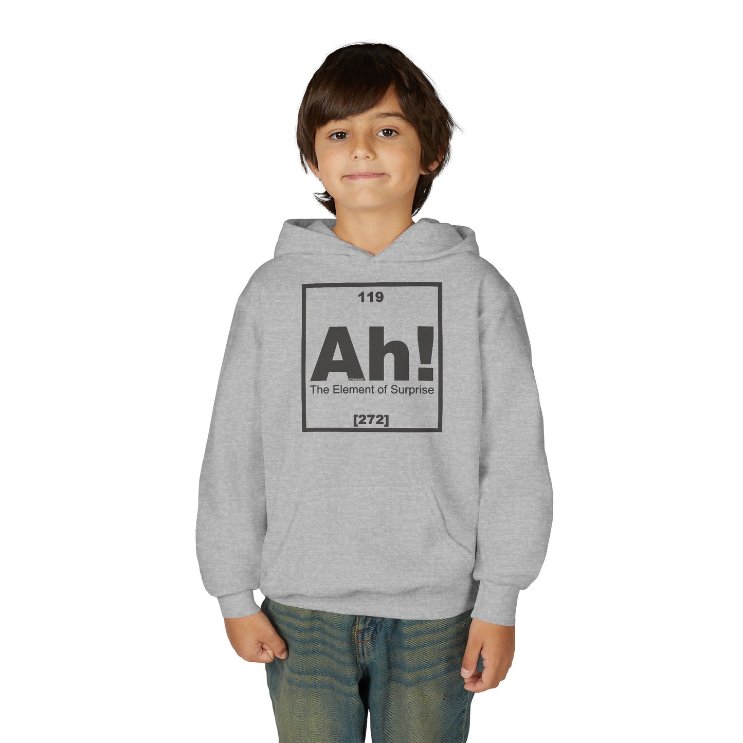 Ah the Element of Surprise Funny Science Youth Children’s Hoodie by TOOLOUD