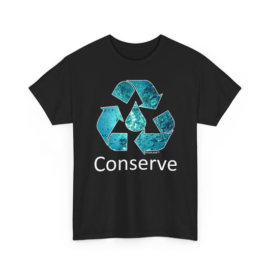 Water Conservation Text Adult Dark T-Shirt by TOOLOUD