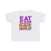 TOOLOUD Eat Sleep Rave Repeat Color Toddler T-Shirt