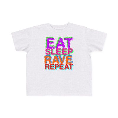 TOOLOUD Eat Sleep Rave Repeat Color Toddler T-Shirt