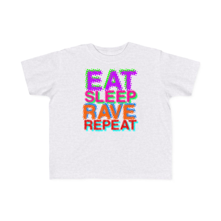 TOOLOUD Eat Sleep Rave Repeat Color Toddler T-Shirt