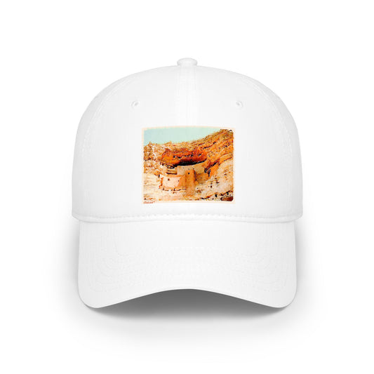 Montezuma Castle Watercolor Adult Baseball Cap Hat by TOOLOUD