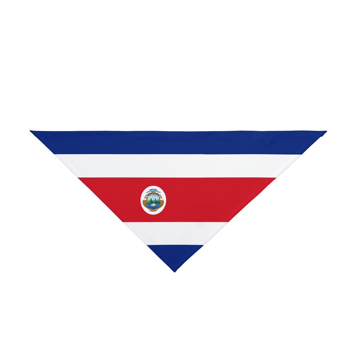 Costa Rica Flag AOP Dog Bandana All Over Print – 2 Size Options – White by TOOLOUD
