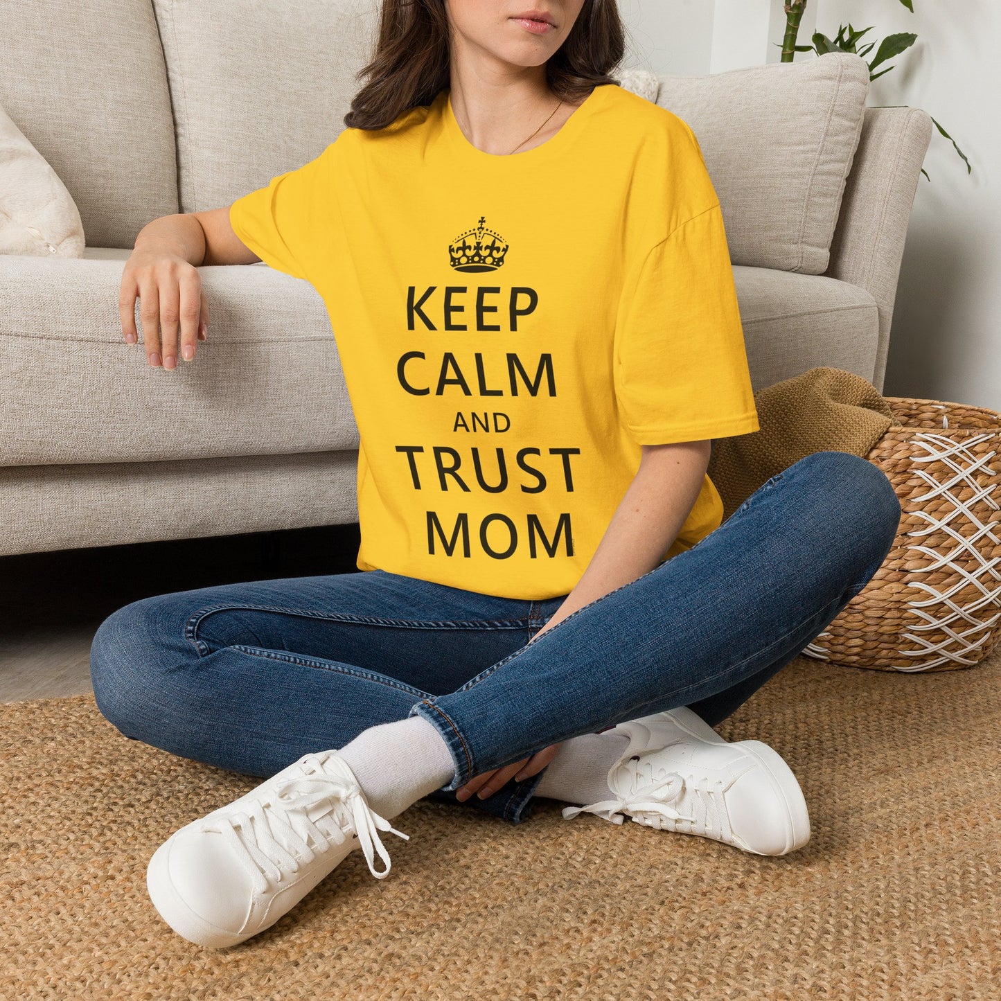 Keep Calm and Trust Mom Women’s T-Shirt by TOOLOUD