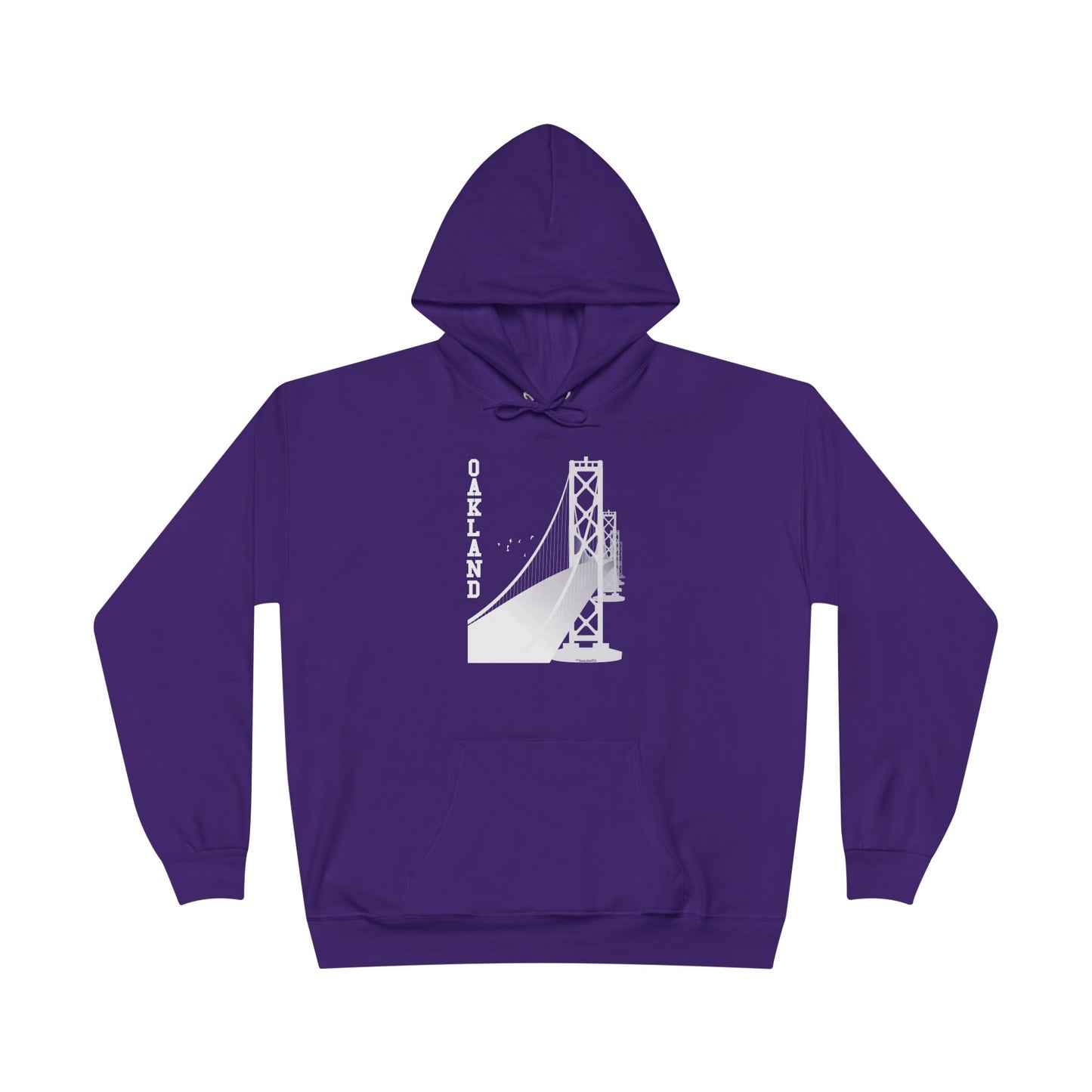 Oakland Text Bay Bridge Dark Pullover Hoodie Sweatshirt by TOOLOUD