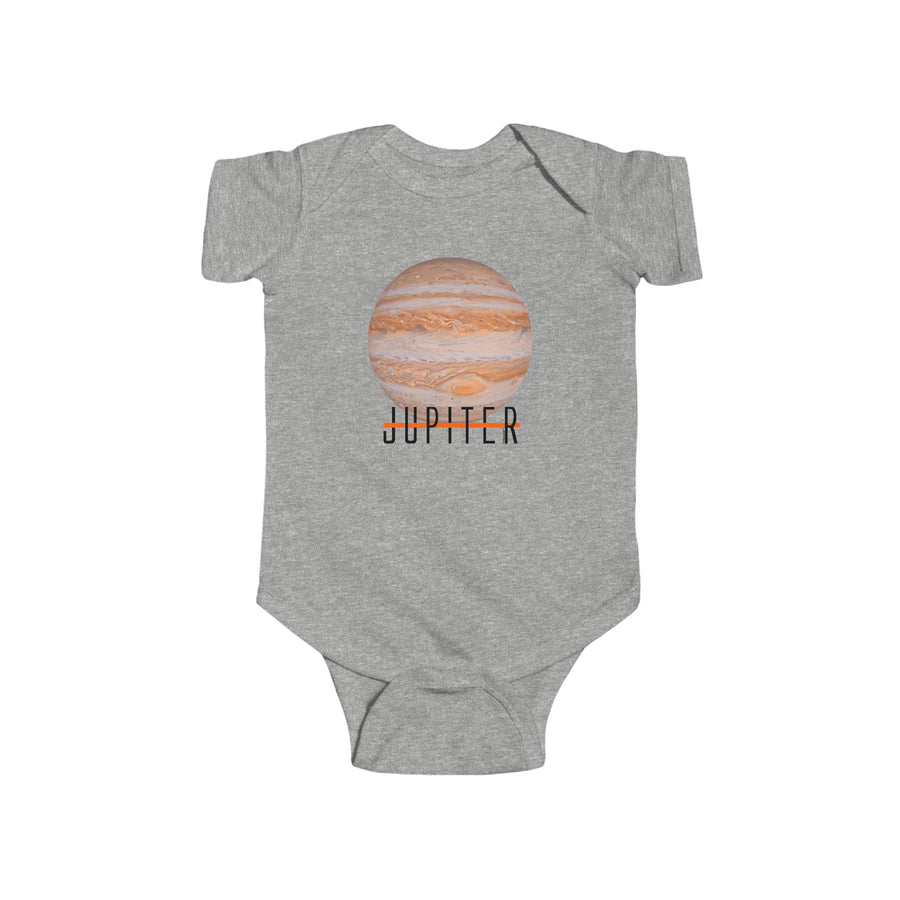 TooLoud Planet Jupiter Text Baby Romper Bodysuit