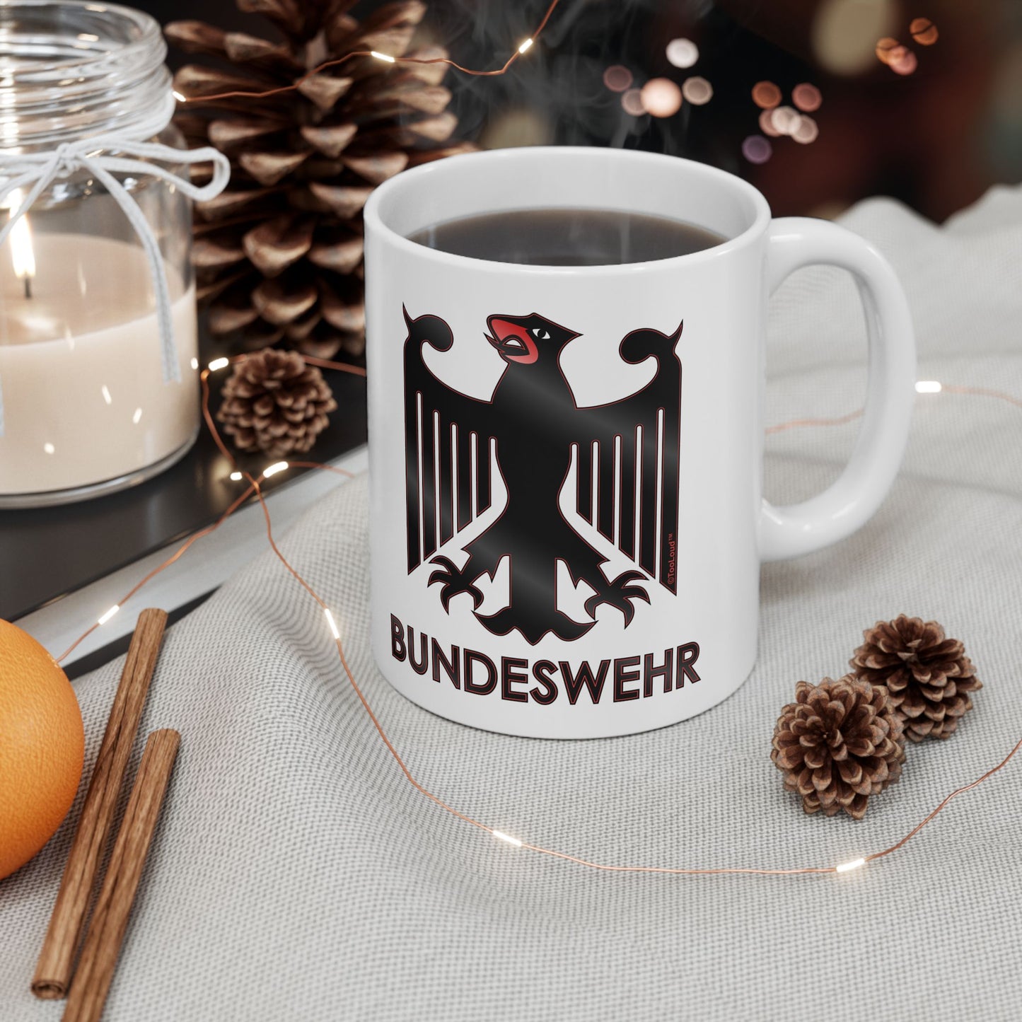 Bundeswehr Logo with Text Printed Coffee Mug – 11oz or 15oz by TOOLOUD