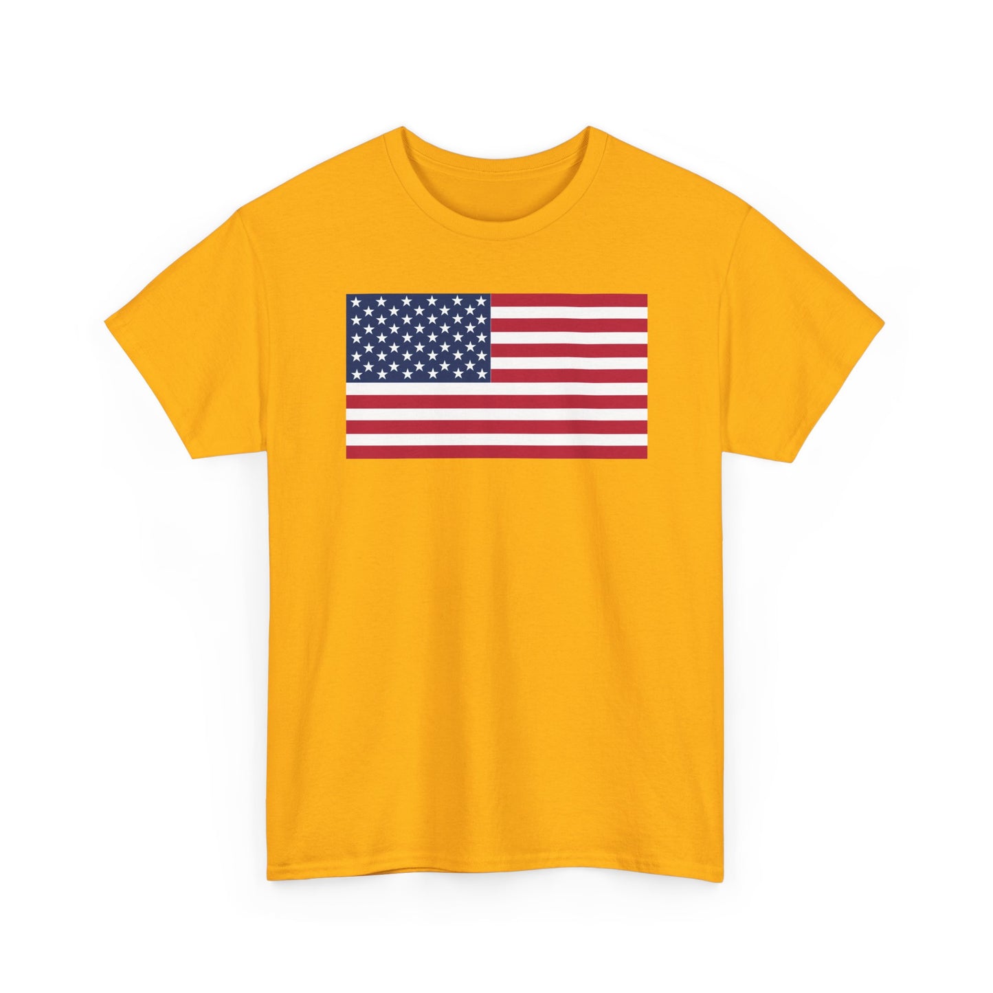 Patriotic American Flag Adult Cotton T-Shirt by TOOLOUD