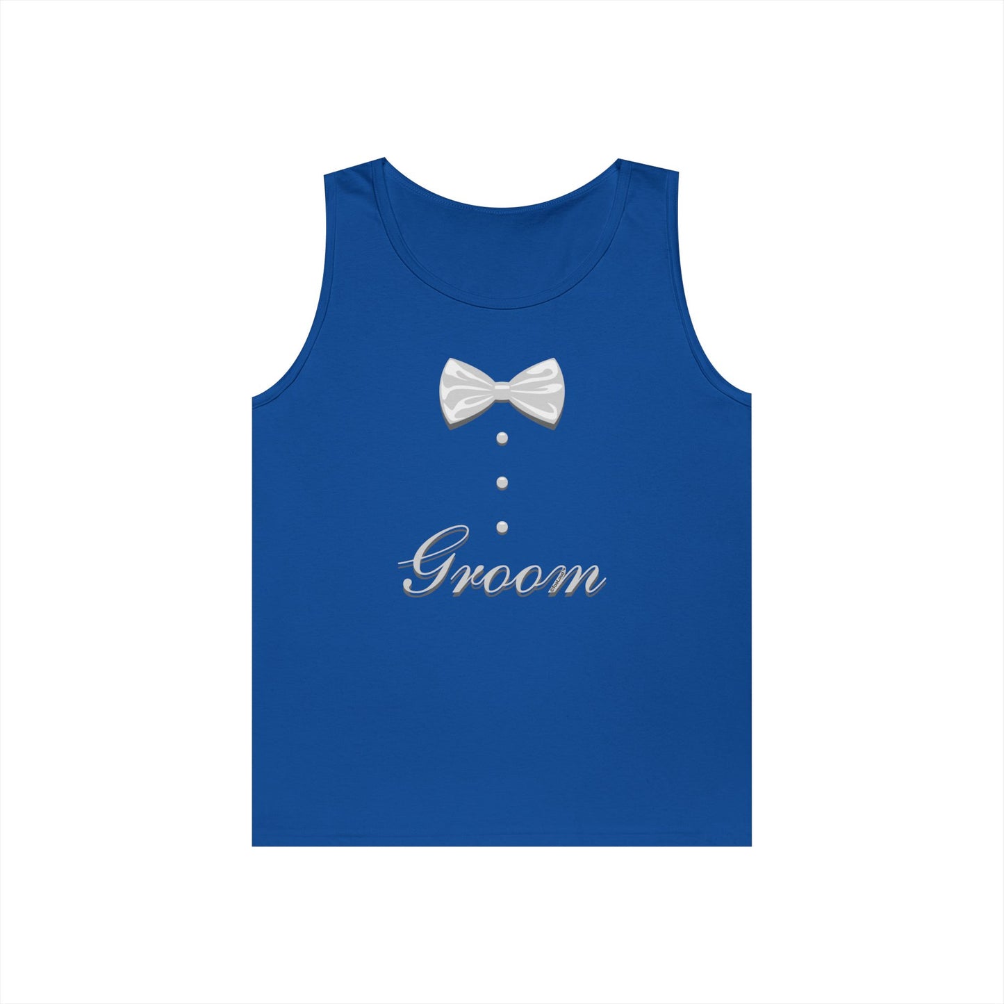 Tuxedo Groom Print Men's Dark Loose Tank Top by TOOLOUD