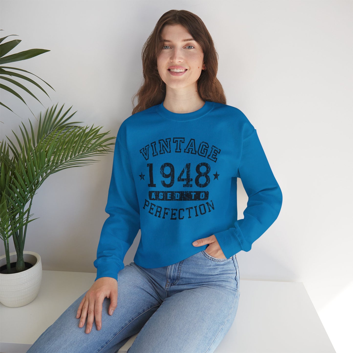 1948 - Vintage Birth Year Sweatshirt Adults Unisex by TOOLOUD