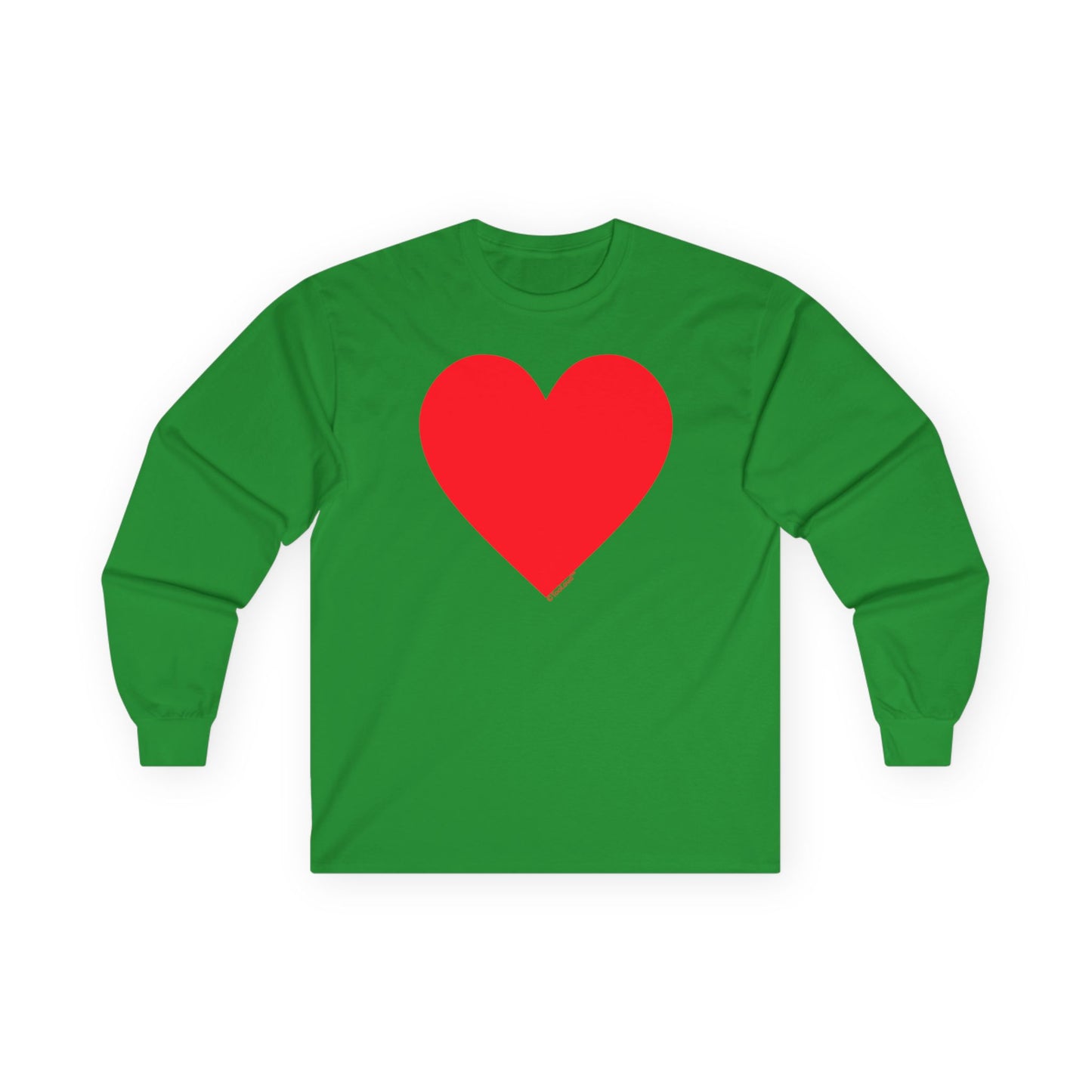 Big Red Heart Romantic Valentine's Day Adult Long Sleeve T-Shirt by TOOLOUD