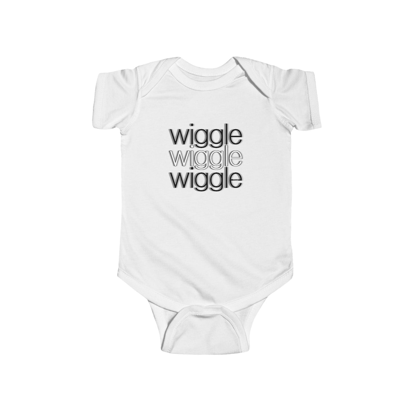 Wiggle Wiggle Wiggle - Text Baby Romper Bodysuit