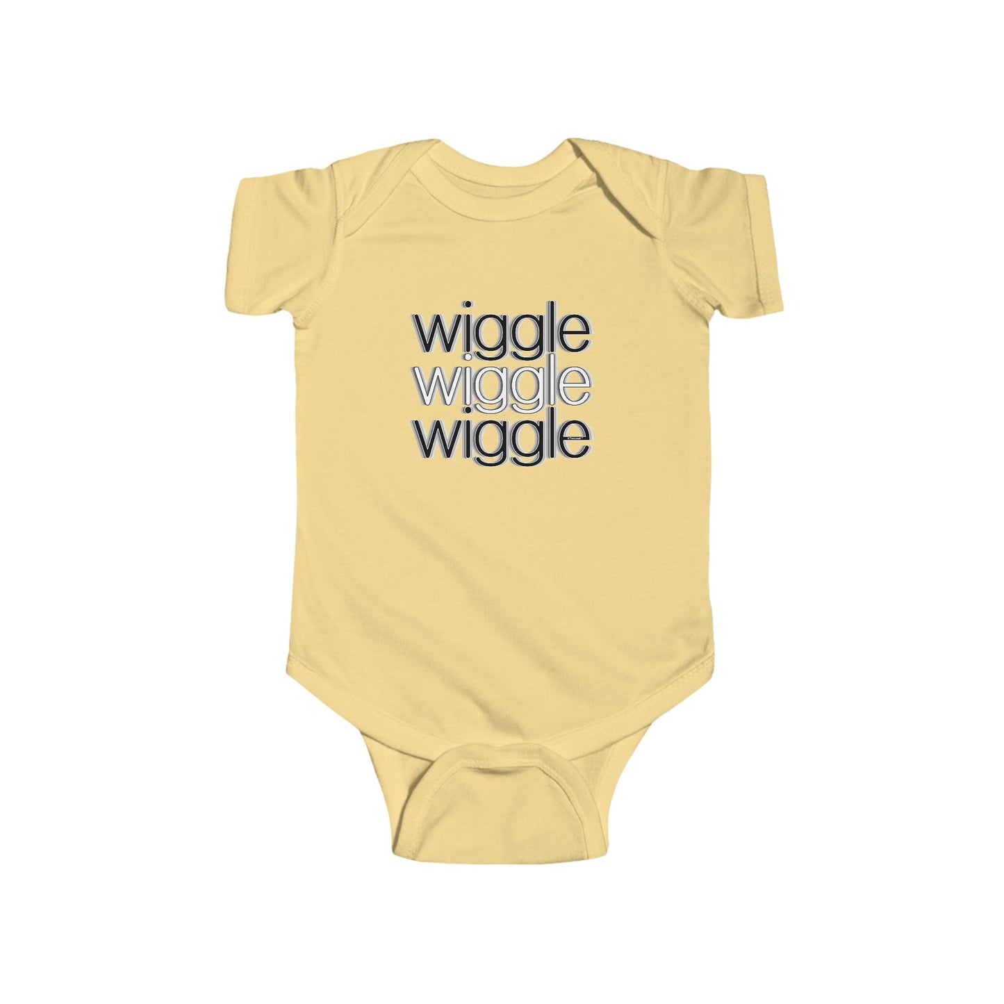 Wiggle Wiggle Wiggle - Text Baby Romper Bodysuit