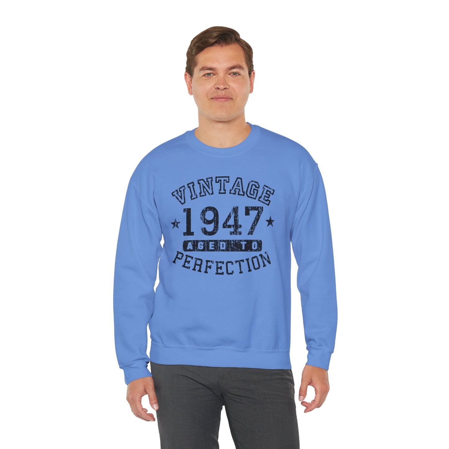 1947 - Vintage Birth Year Sweatshirt Adults Unisex by TOOLOUD