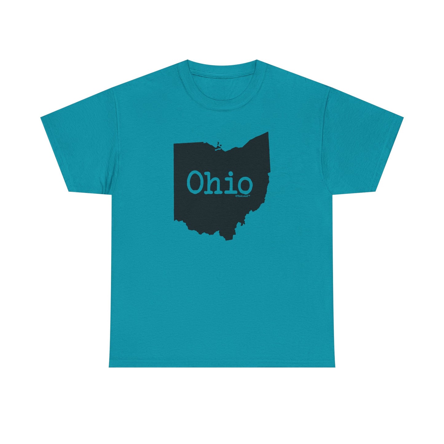 Ohio - United States Shape Print Adult T-Shirt by TOOLOUD